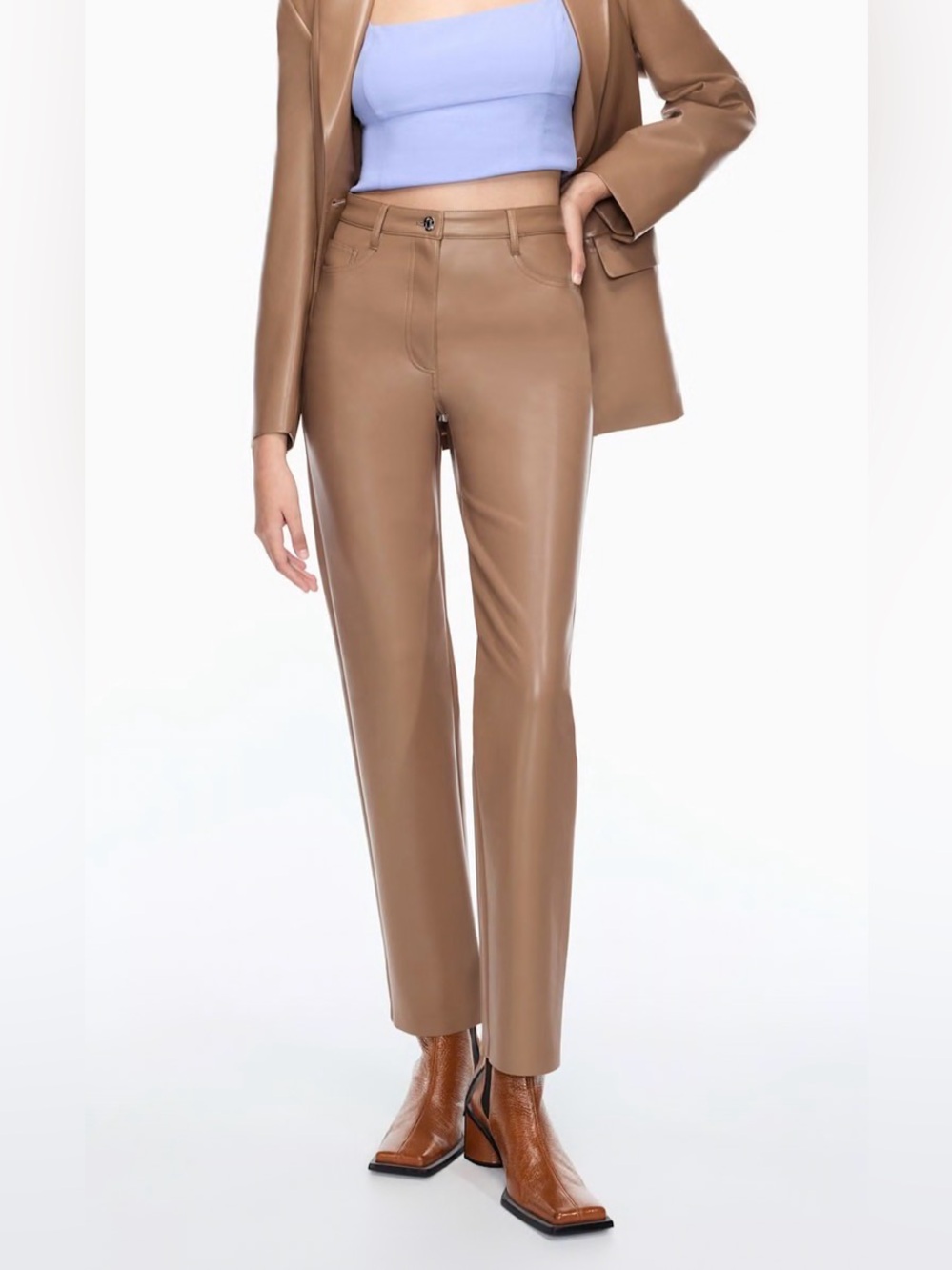 Aritzia Wilfred The Melina Pants Vegan Leather Pants US4